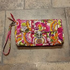 Vera Bradley Clementine Push lock wristlet